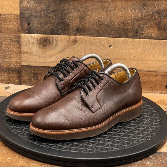 SAM HUBARD MENS DRESS SHOES BROWN LEATHER OXFORDS BUSINESS CASUAL SIZE 8M